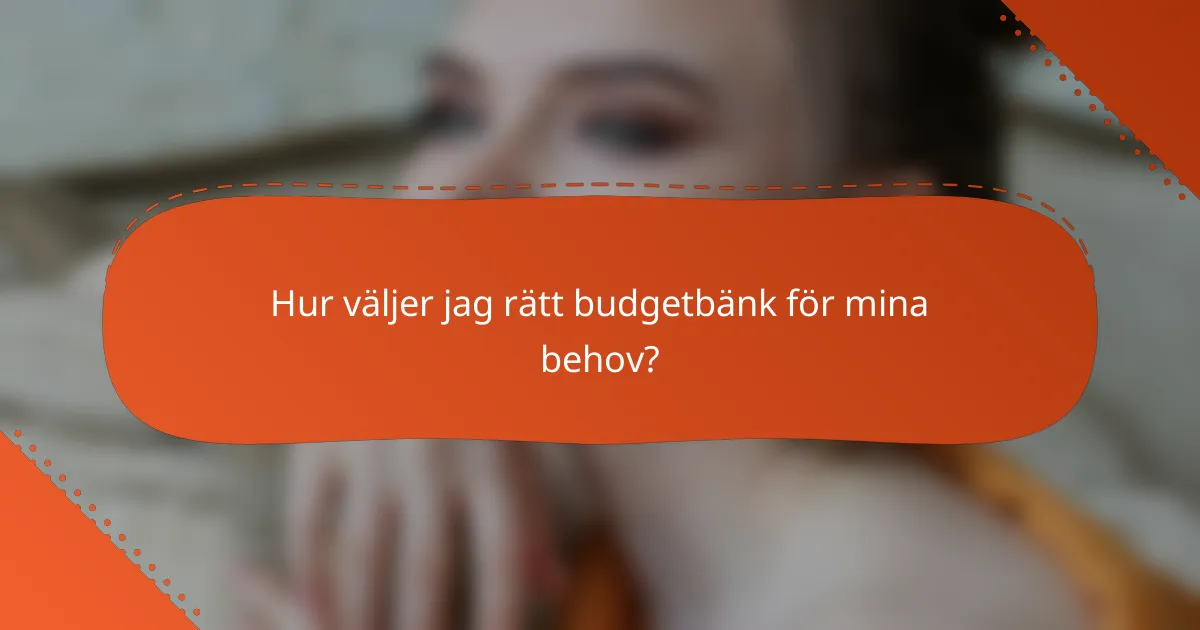 Hur väljer jag rätt budgetbänk för mina behov?